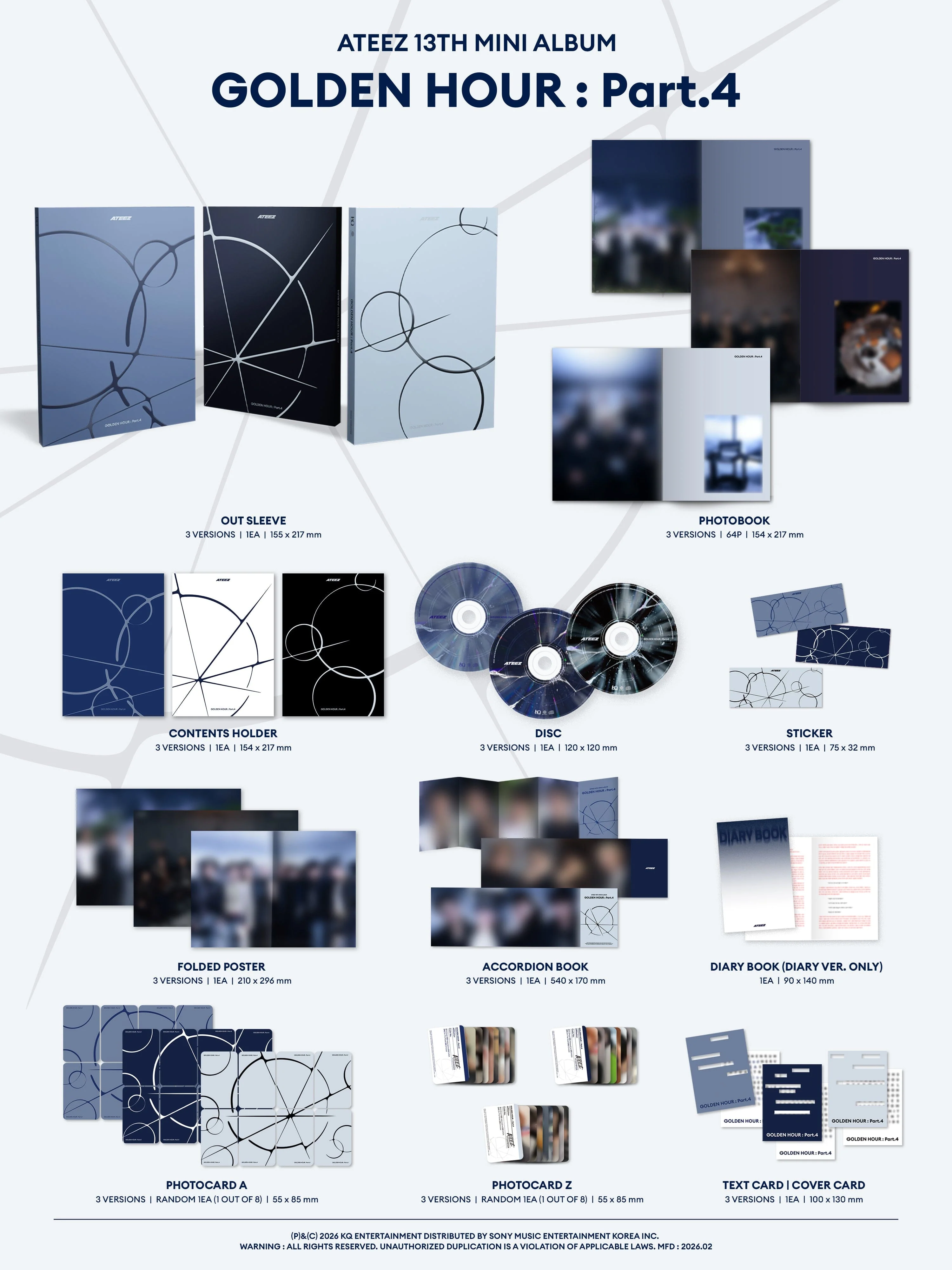 ATEEZ - GOLDEN HOUR : PART.4 + YES24 Gift - Image 3