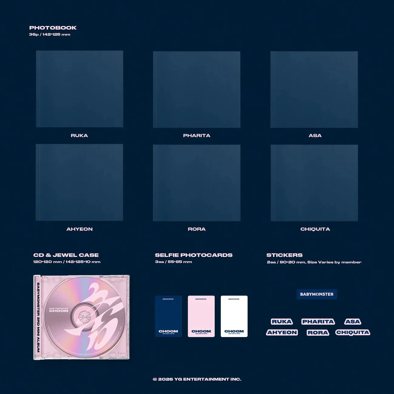 BABYMONSTER - CHOOM SET + (JEWEL VER.) SET + EARLY-BIRD Weverse Gift - Image 11