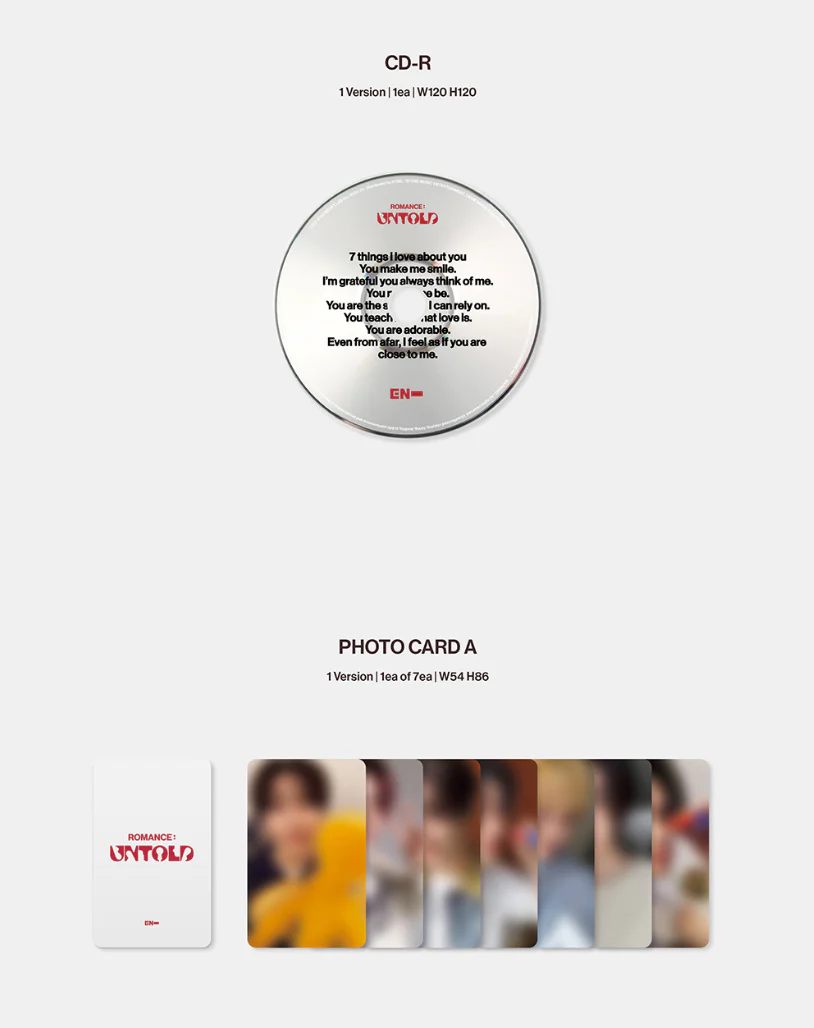 ENHYPEN - ROMANCE : UNTOLD (2ND STUDIO ALBUM) ENGENE VER. + Apple Music Gift - Image 7