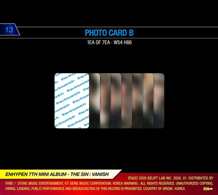 ENHYPEN - THE SIN: VANISH + Tower Record Gift - Image 22