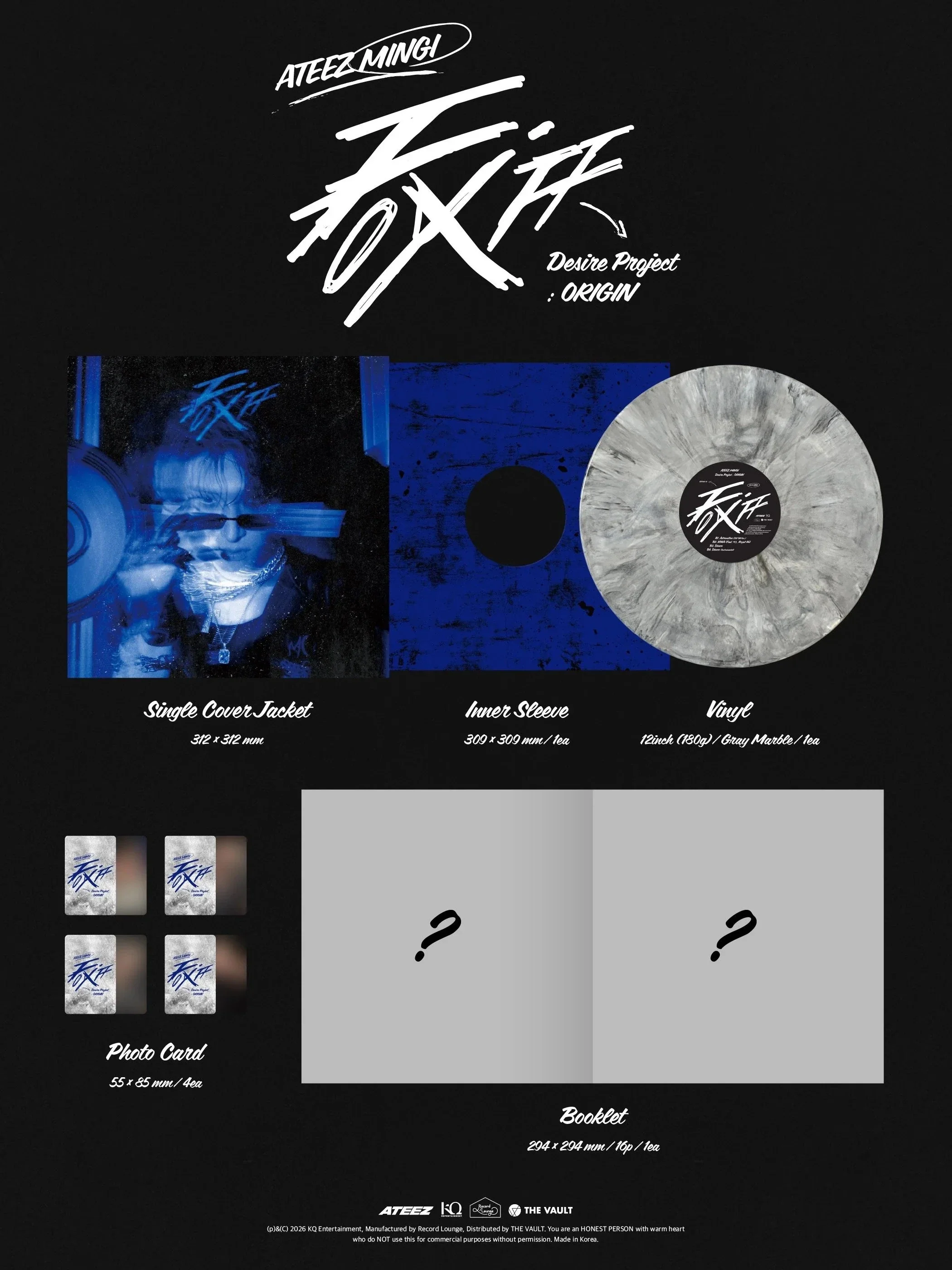 MINGI (ATEEZ) - FIX OFF DESIRE PROJECT : ORIGIN (VINYL) - Image 2
