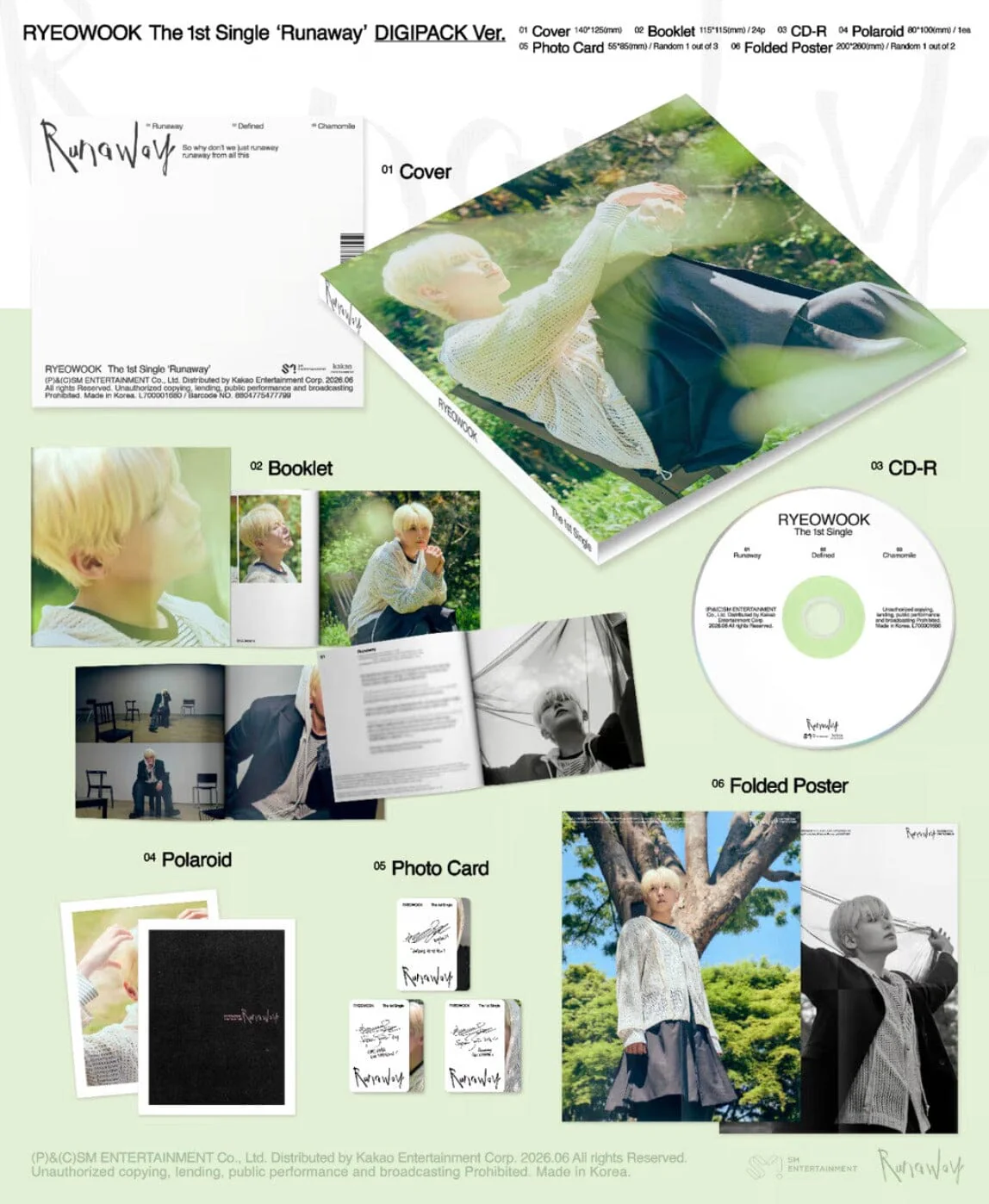 RYEOWOOK (SUPER JUNIOR) - RUNAWAY (DIGIPACK VER.) - Image 2