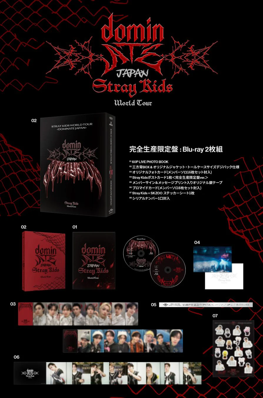 STRAY KIDS - WORLD TOUR 'DOMINATE JAPAN' (BLU-RAY) + Tower Records Gift - Image 5