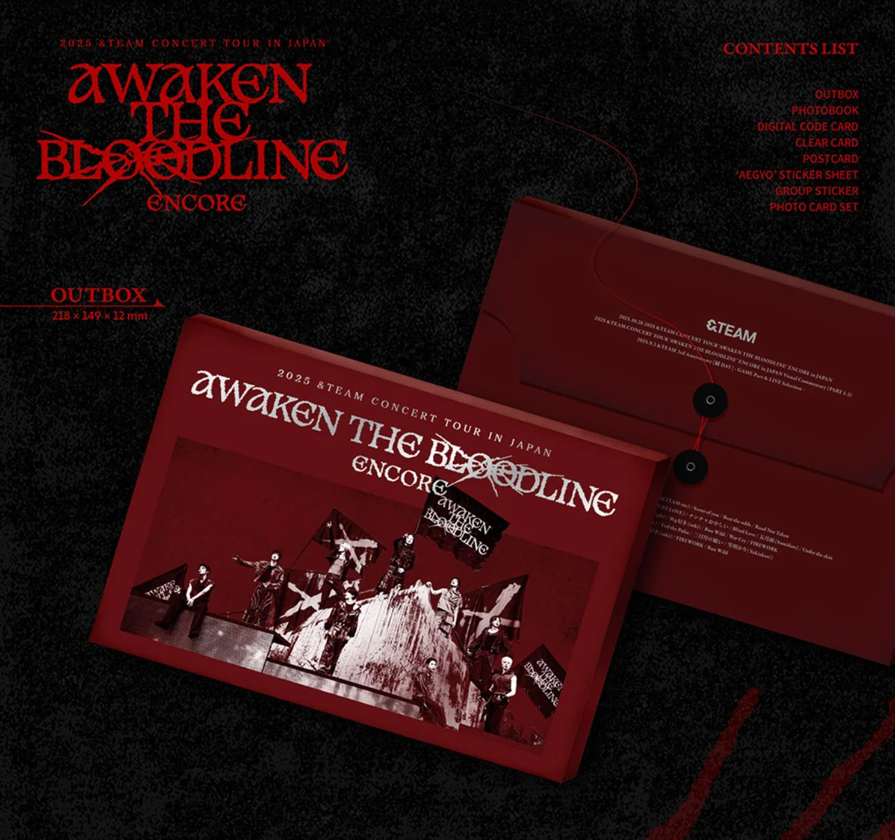 &TEAM - 2025 CONCERT TOUR ENCORE IN JAPAN 'AWAKEN THE BLOODLINE' + Postcard - Image 2
