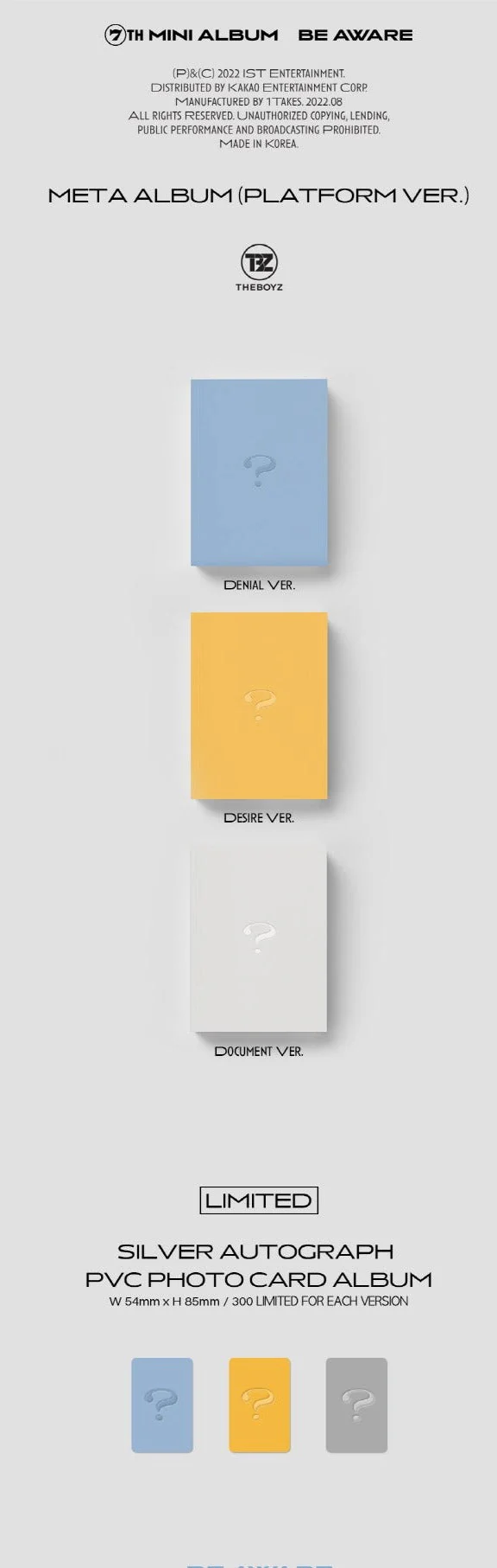 THE BOYZ - BE AWARE (7TH MINI ALBUM) META ALBUM (PLATFORM VER.) - Image 2
