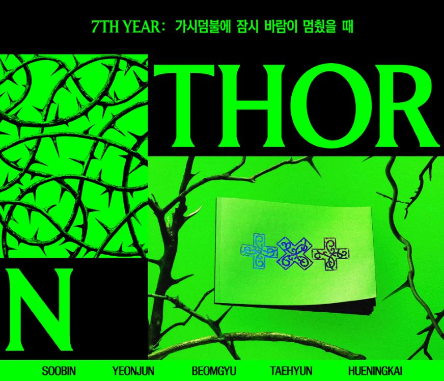 TXT - 7TH YEAR: WHEN THE WIND PAUSED AMONG THE THORNS (THORN VER.) + YES24 Gift - Image 2