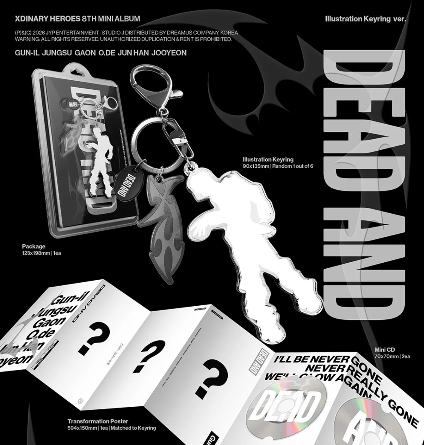 XDINARY HEROES - DEAD AND (ILLUSTRATION KEYRING VER.) - Image 2